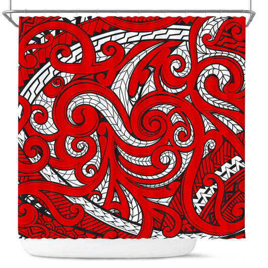 New Zealand Shower Curtain Maori Pattern