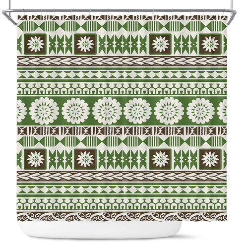 Fiji Shower Curtain Tapa Pattern
