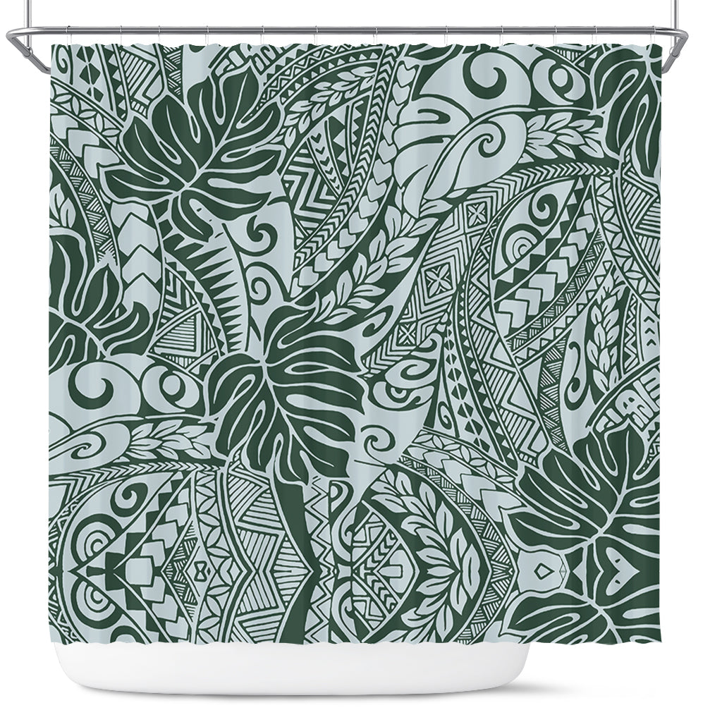Hawaii Shower Curtain Tribal Pattern Leaf