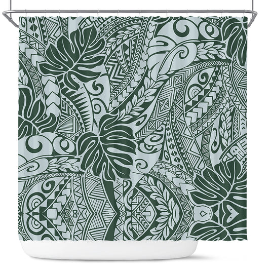 Hawaii Shower Curtain Tribal Pattern Leaf