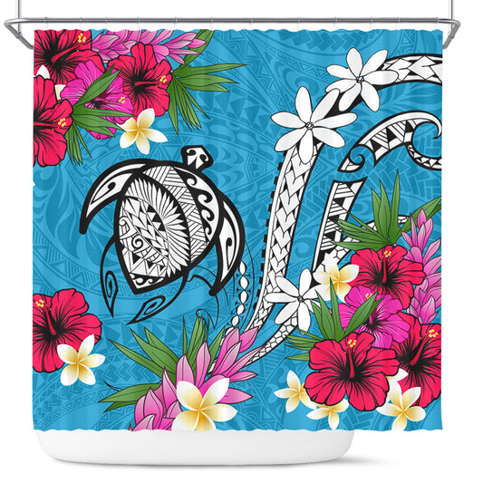 Hawaii Shower Curtain Tribal Polynesia Tropical Summer