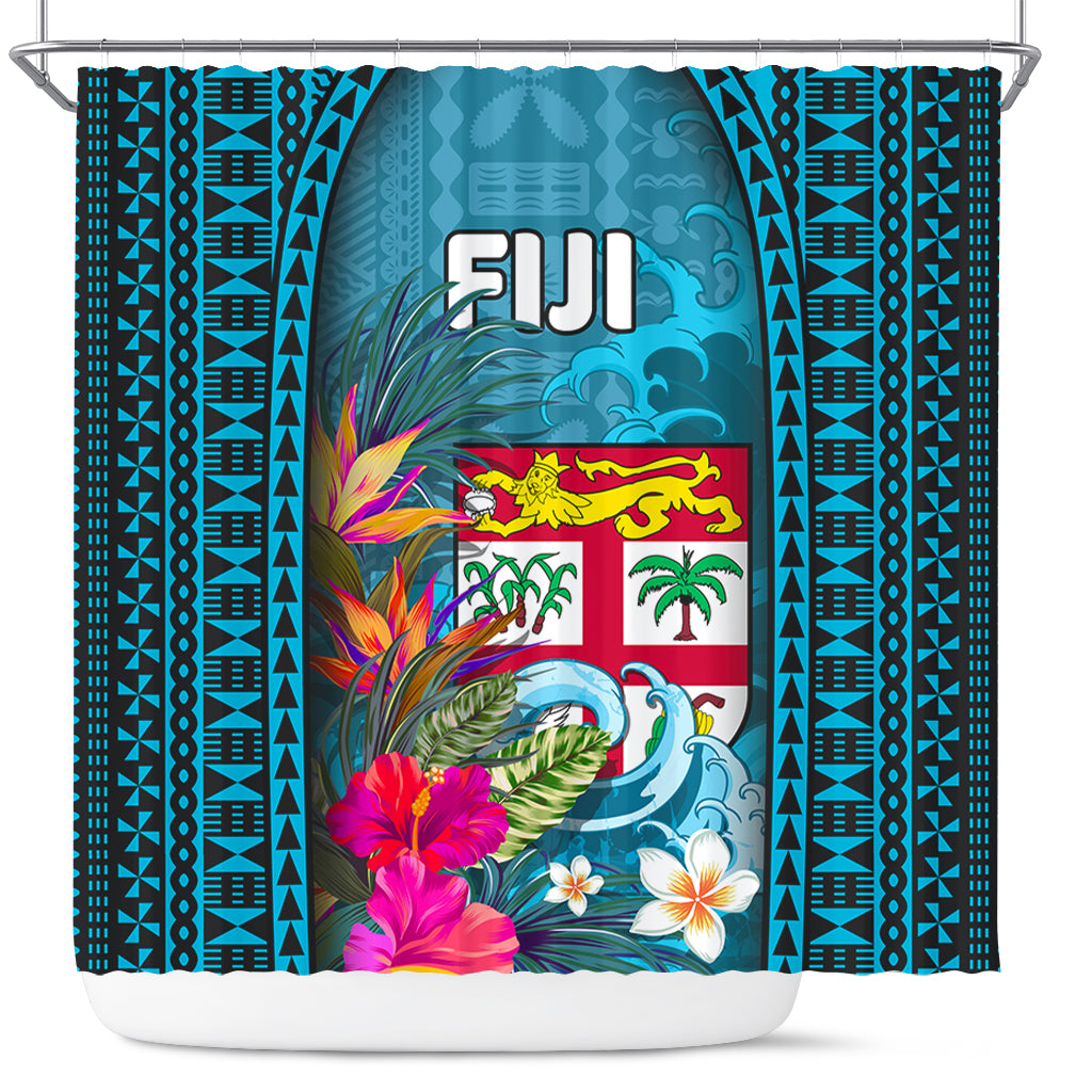 Fiji Shower Curtain Bula Islands Wave Tropical