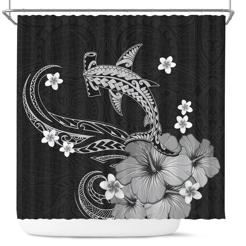 Hawaii Shower Curtain Shark Polynesia Tribal Tattoo
