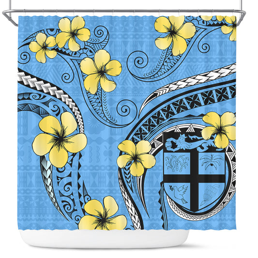 Fiji Shower Curtain Bula Style Plumeria Flower