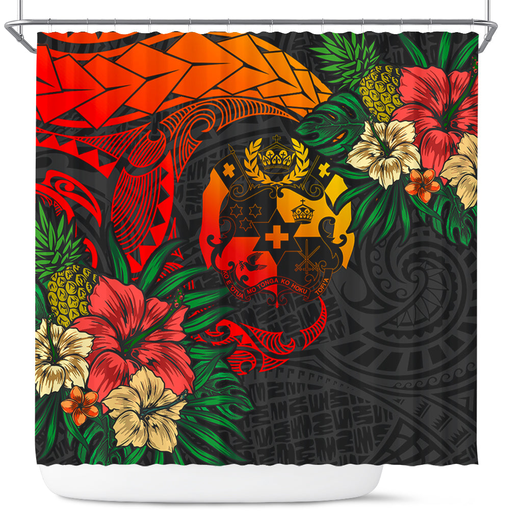Tonga Shower Curtain Polynesian Coat Of Arms Tropical