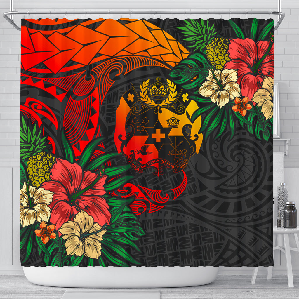 Tonga Shower Curtain Polynesian Coat Of Arms Tropical