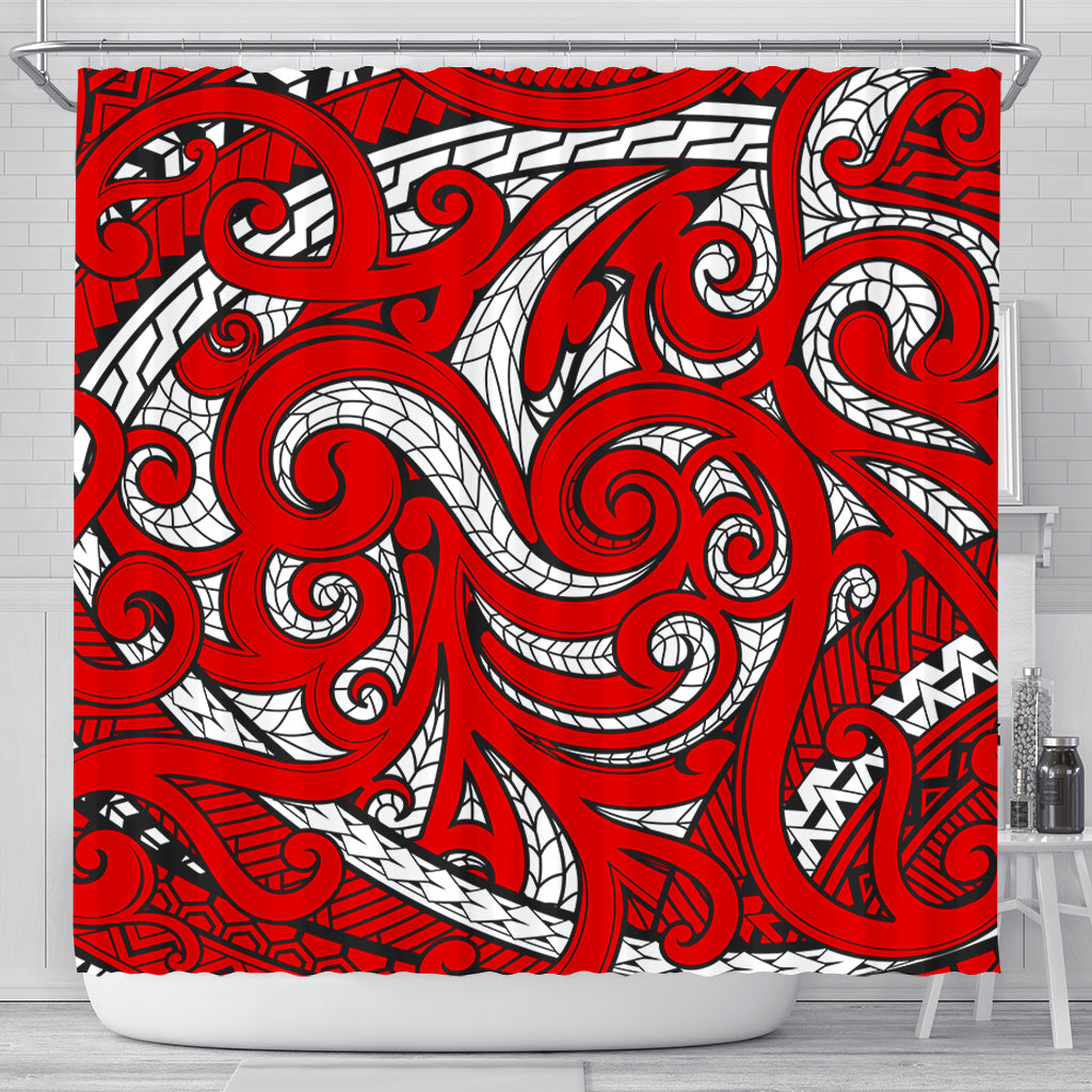 New Zealand Shower Curtain Maori Pattern