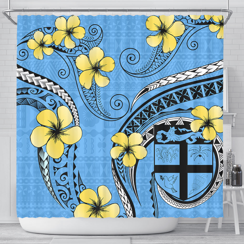 Fiji Shower Curtain Bula Style Plumeria Flower