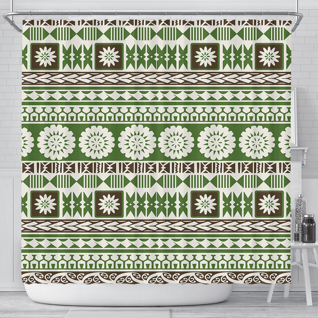 Fiji Shower Curtain Tapa Pattern