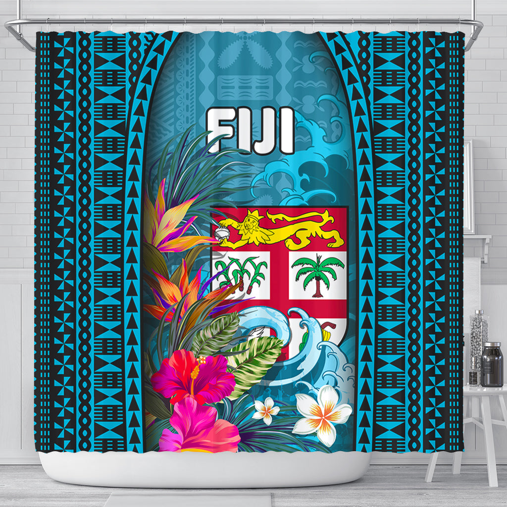Fiji Shower Curtain Bula Islands Wave Tropical