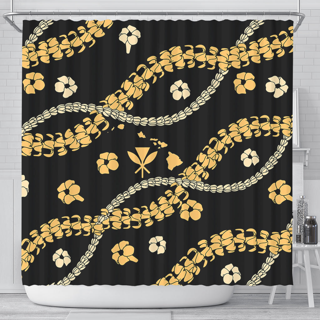 Hawaii Shower Curtain Curve Floral Lei