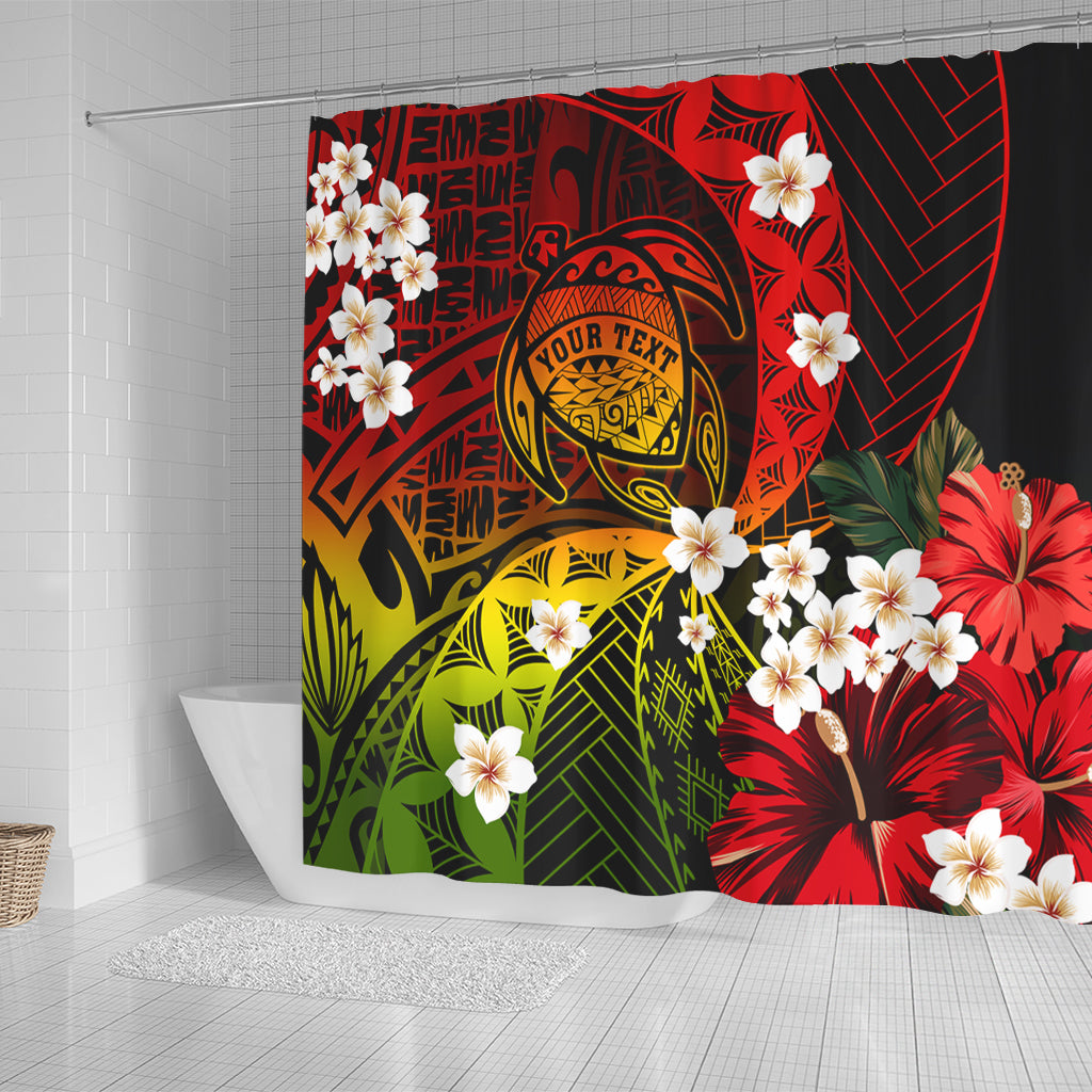 Hawaii Shower Curtain Custom Turtle Style Reggae Tropical