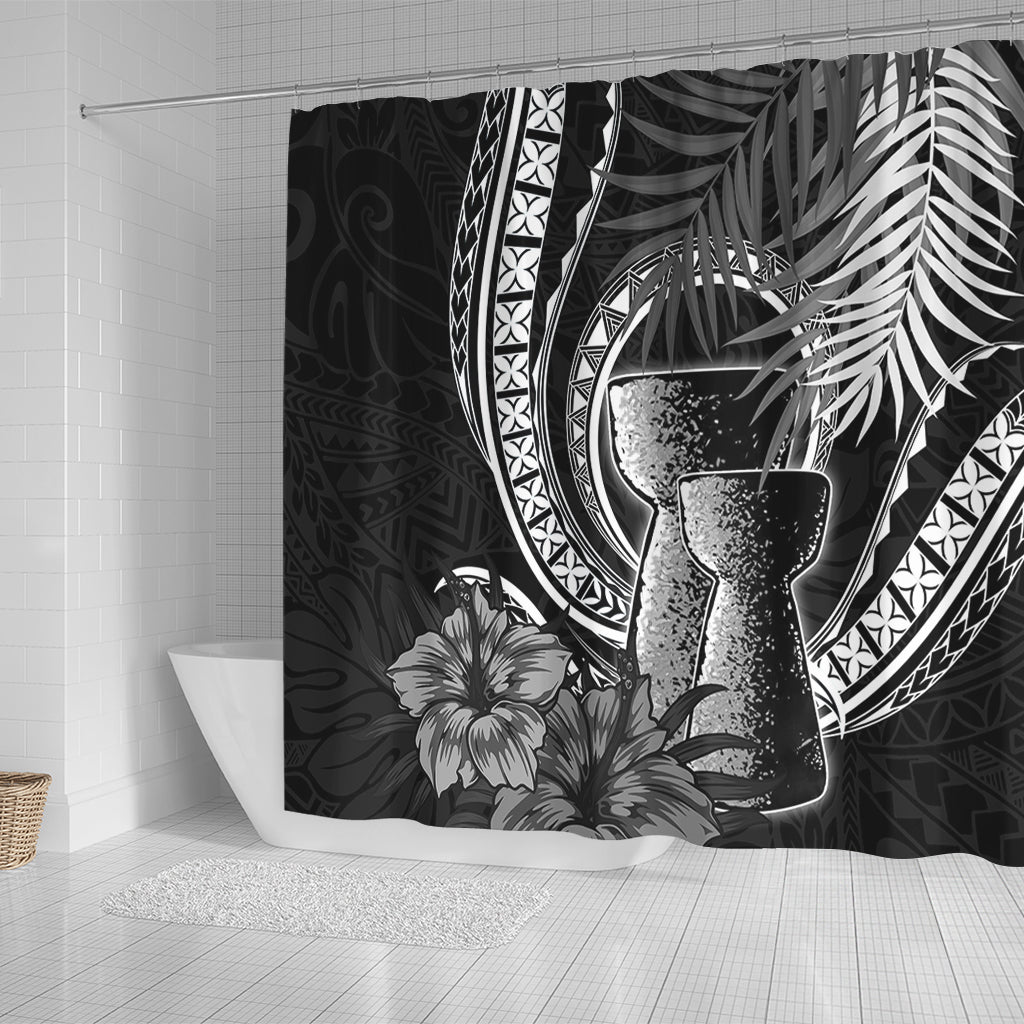 Guam Shower Curtain Tribal Latte Stone Tropical Style