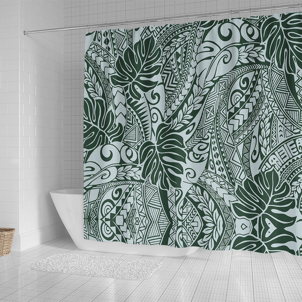 Hawaii Shower Curtain Tribal Pattern Leaf