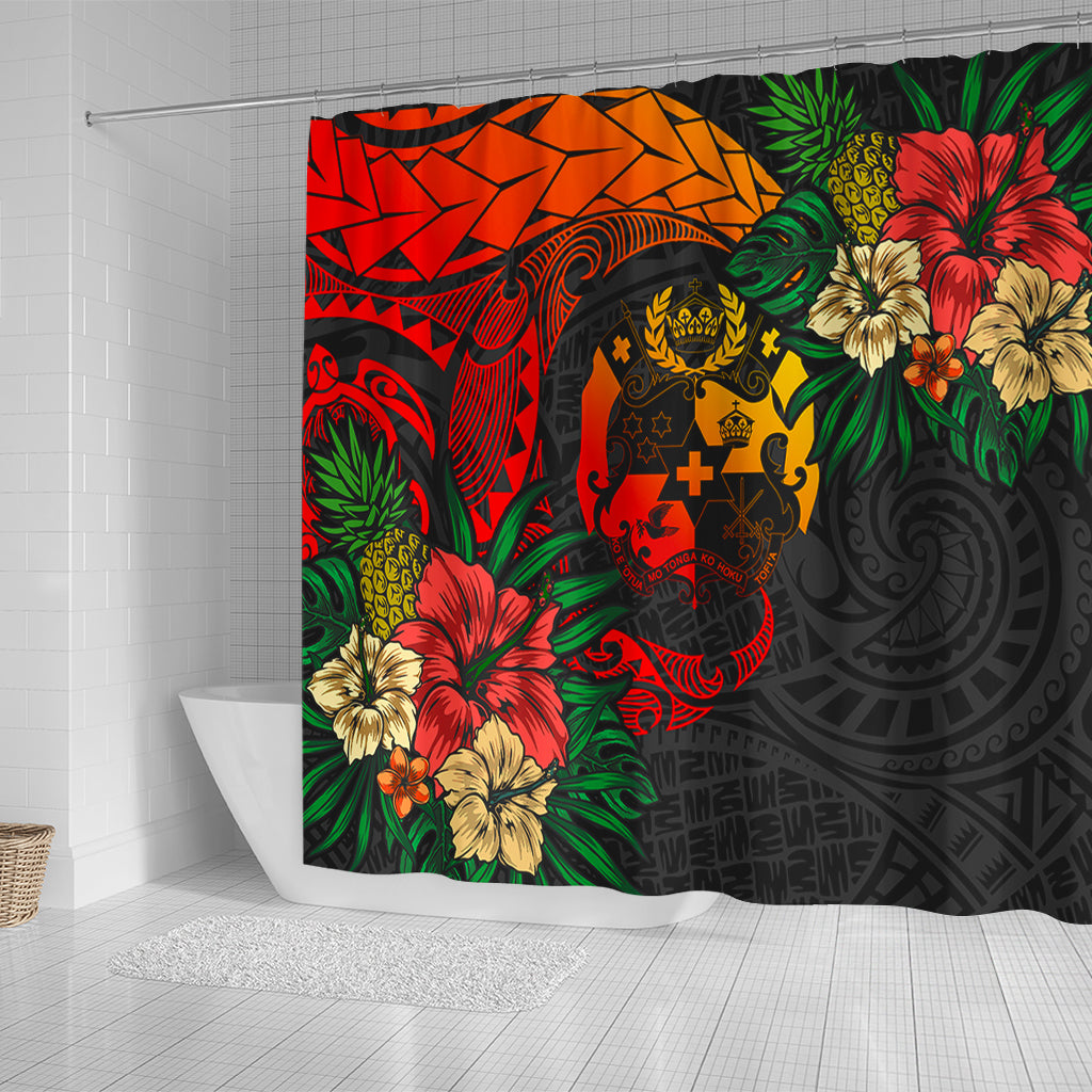 Tonga Shower Curtain Polynesian Coat Of Arms Tropical