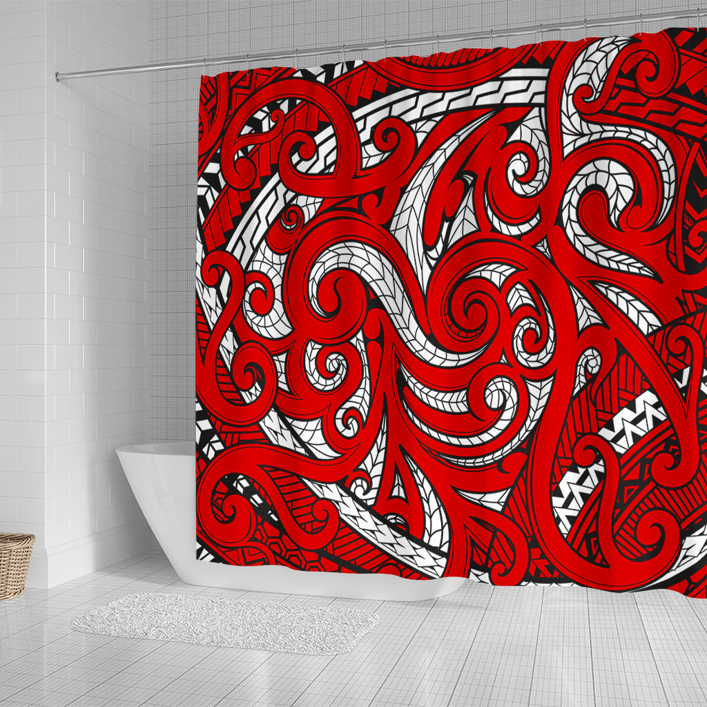New Zealand Shower Curtain Maori Pattern