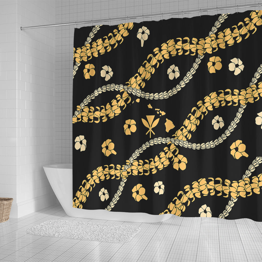 Hawaii Shower Curtain Curve Floral Lei