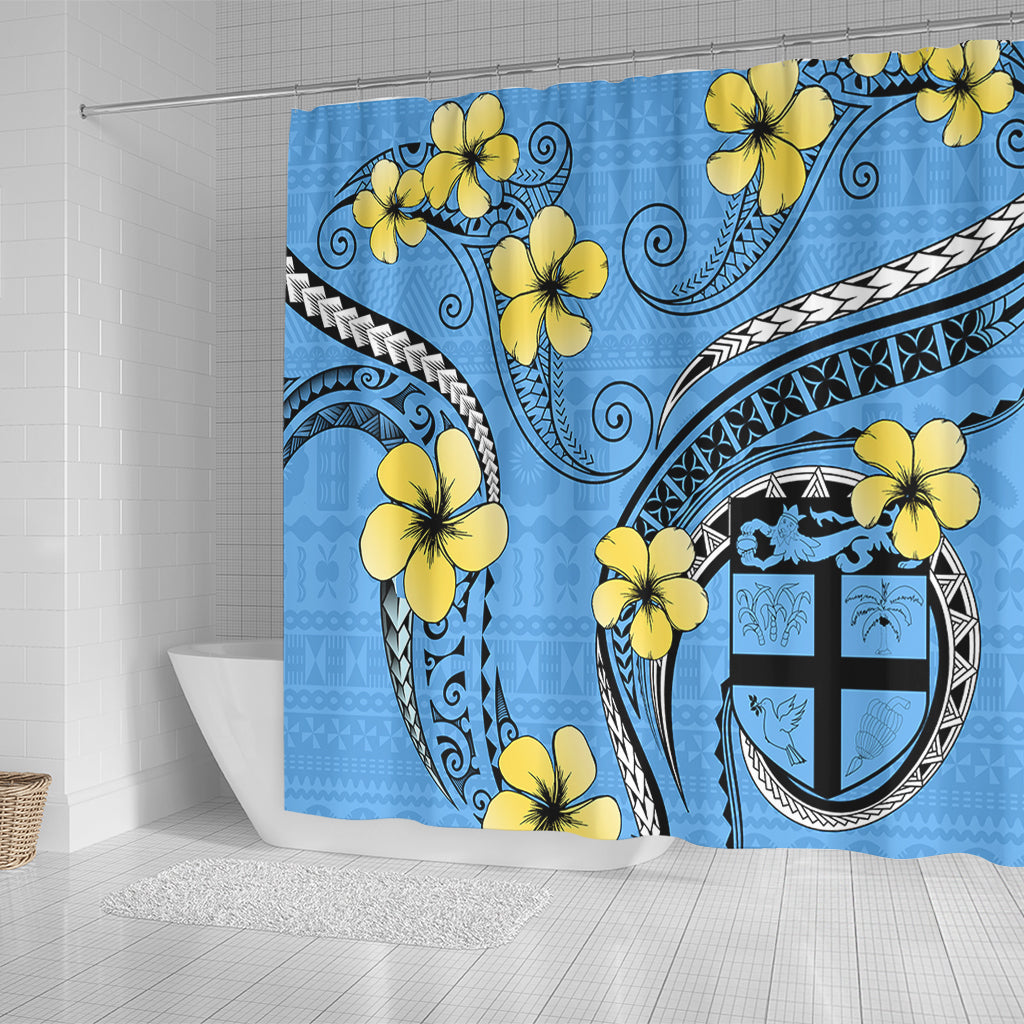 Fiji Shower Curtain Bula Style Plumeria Flower