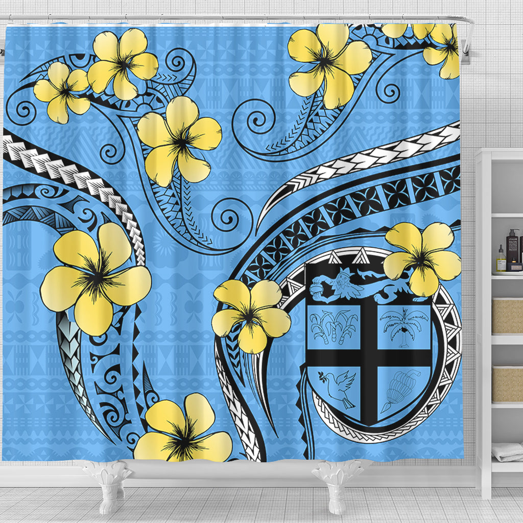 Fiji Shower Curtain Bula Style Plumeria Flower