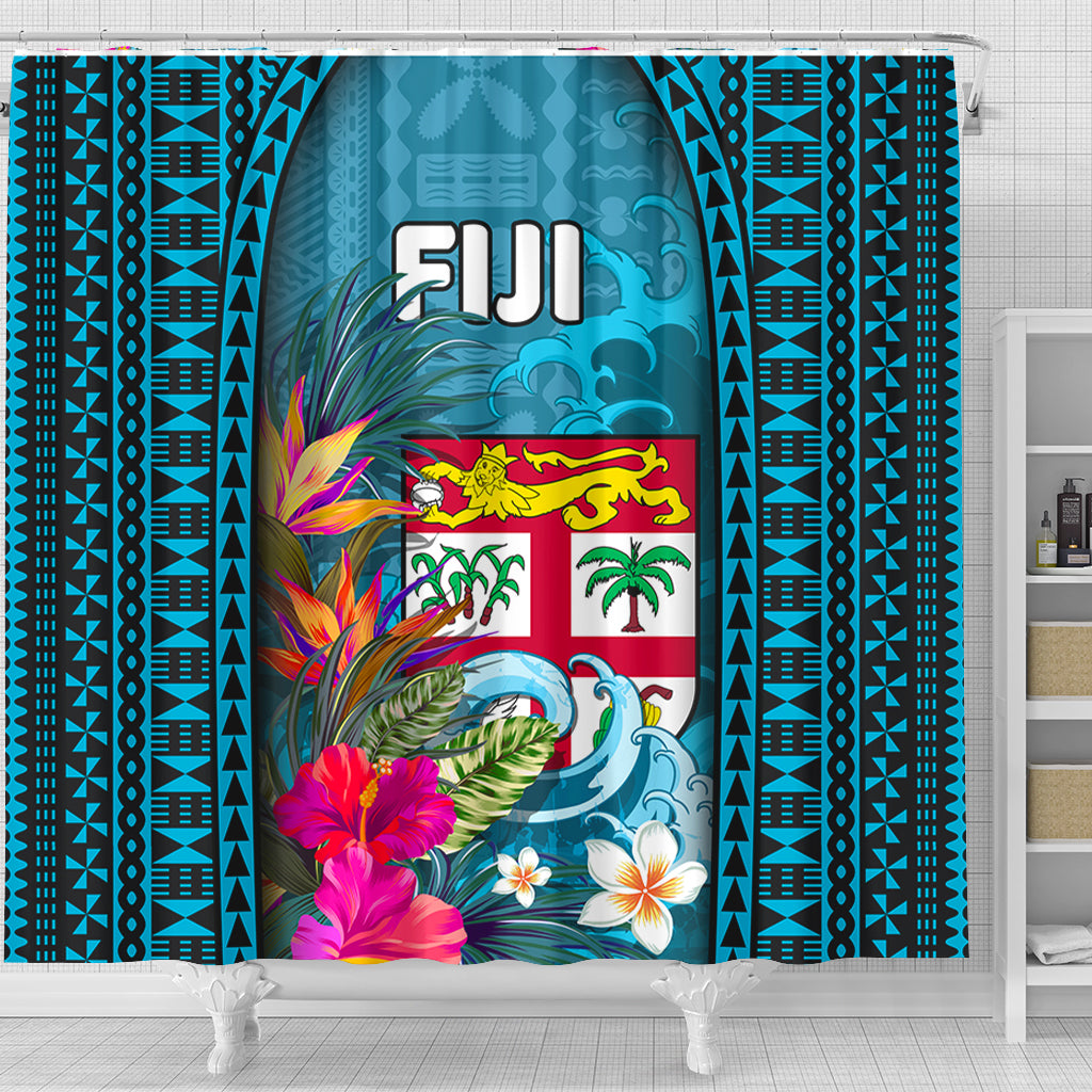 Fiji Shower Curtain Bula Islands Wave Tropical