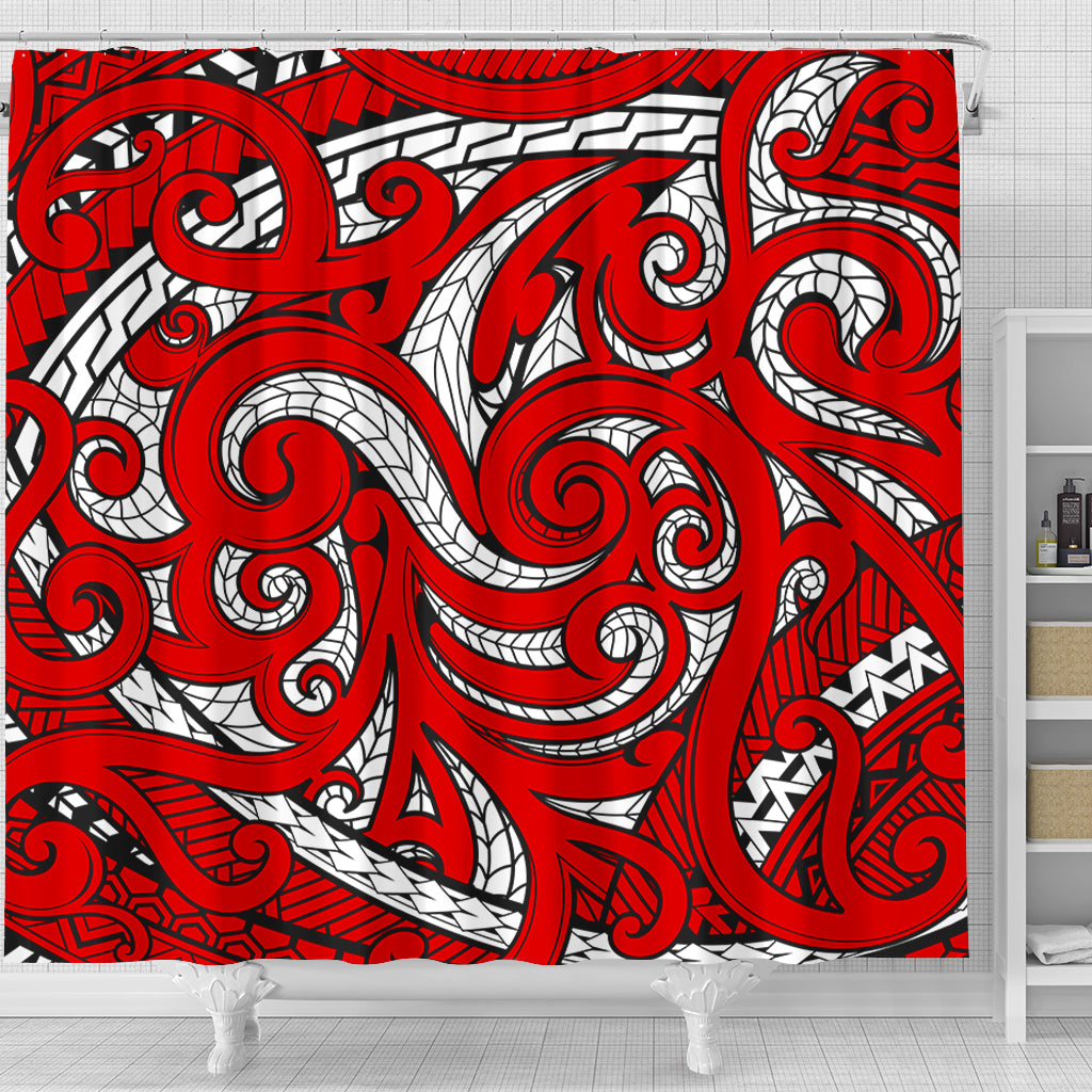 New Zealand Shower Curtain Maori Pattern