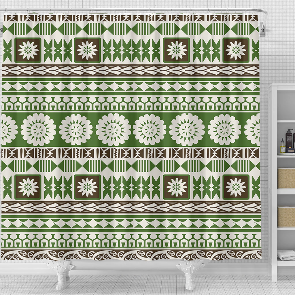 Fiji Shower Curtain Tapa Pattern