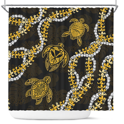 Hawaii Shower Curtain Kanaka Maoli Floral Puakenikeni Lei