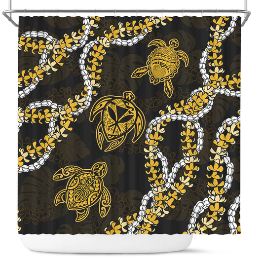 Hawaii Shower Curtain Kanaka Maoli Floral Puakenikeni Lei