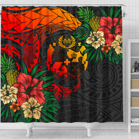 Tonga Shower Curtain Polynesian Coat Of Arms Tropical