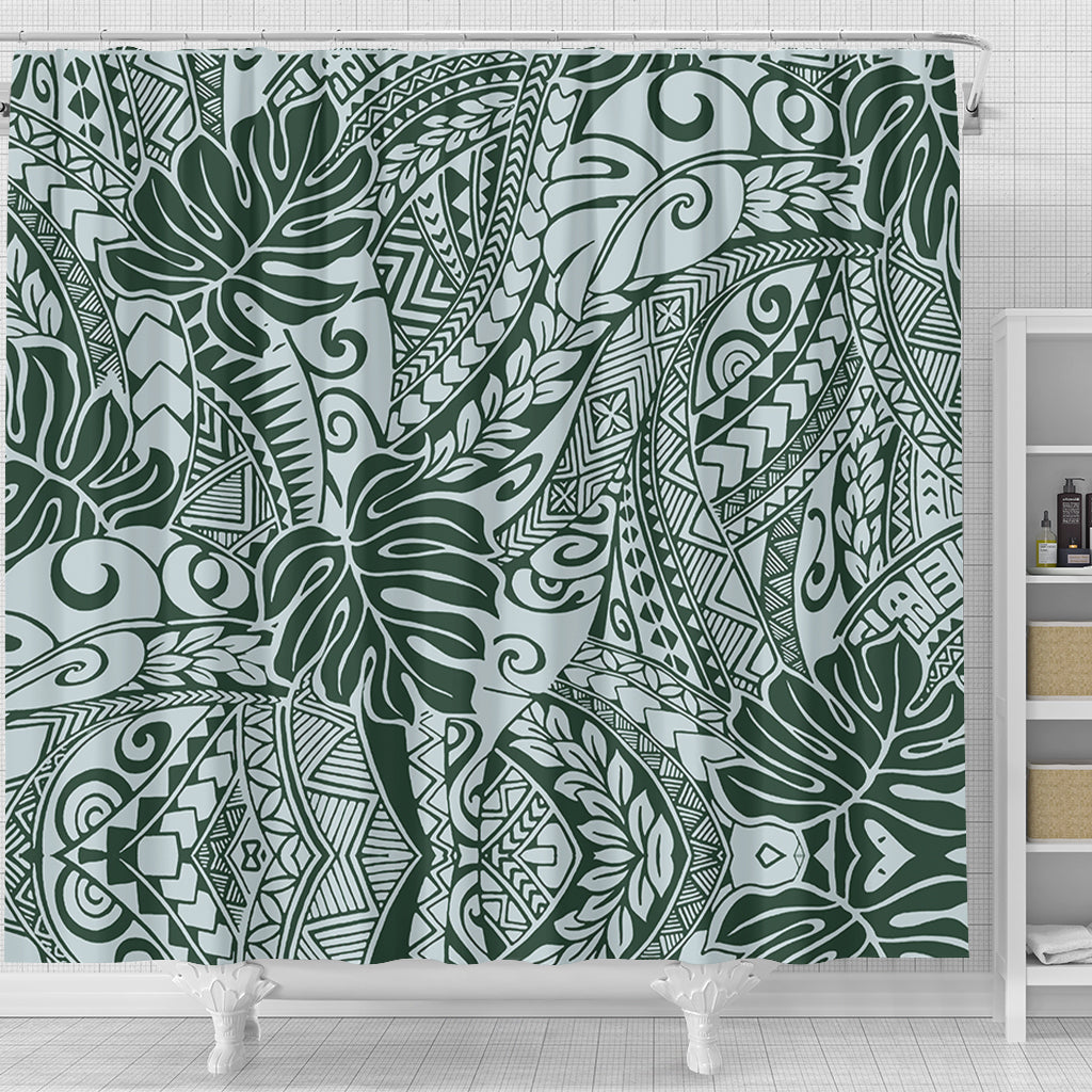 Hawaii Shower Curtain Tribal Pattern Leaf