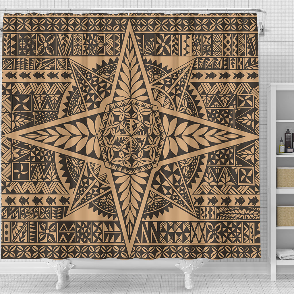 Tonga Shower Curtain Tonga Polynesian Tapa