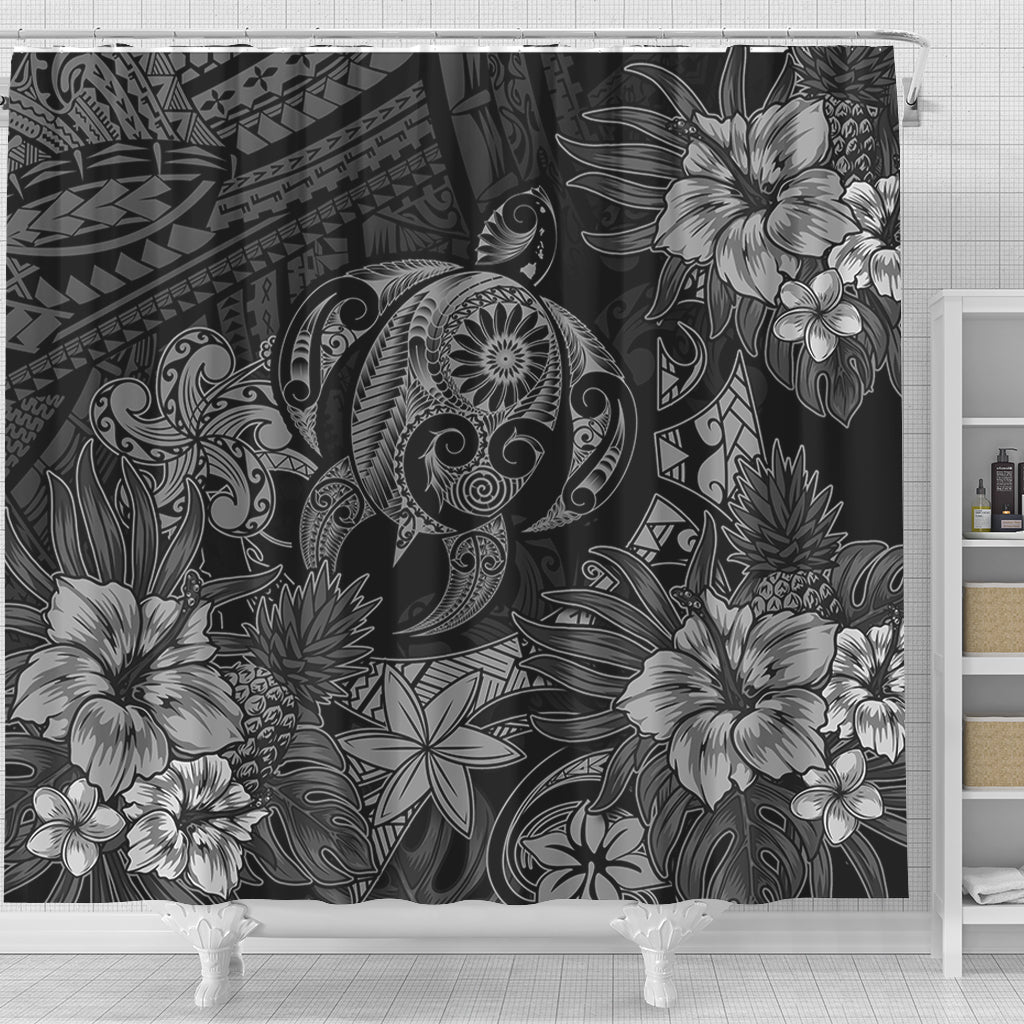 Hawaii Shower Curtain Tribal Polynesia Sea Turtle Design Pacific Dream