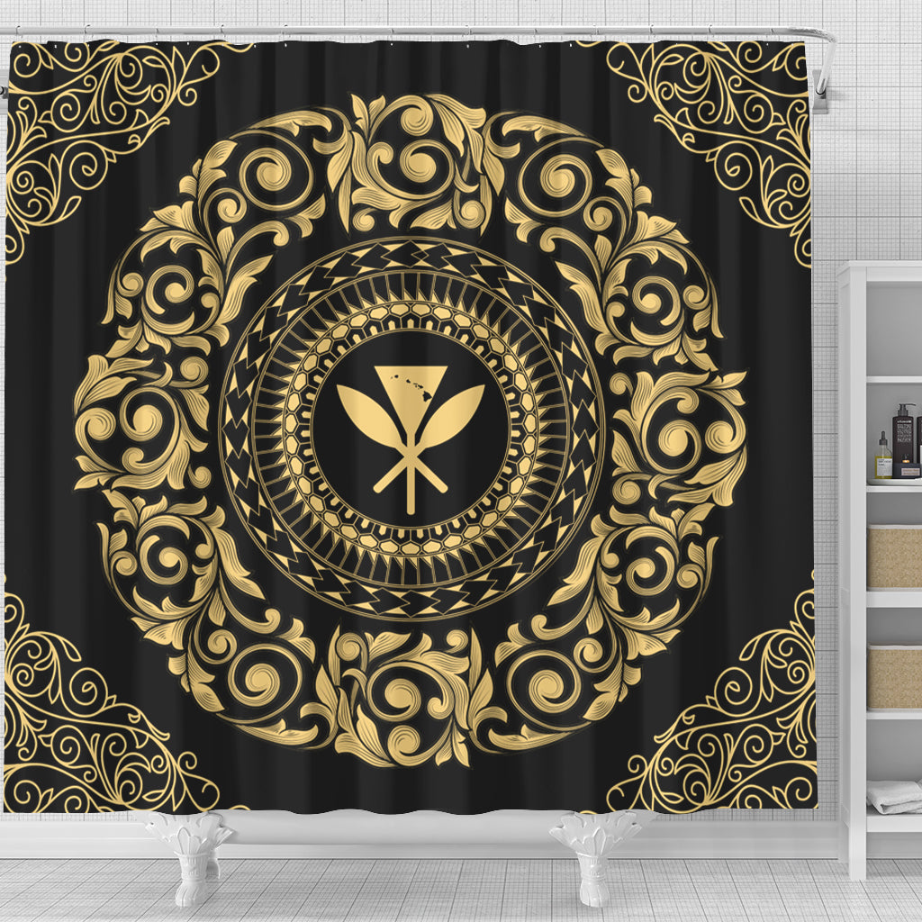 Hawaii Shower Curtain Kanaka Maoli Royal Vintage Style