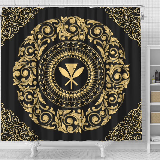 Hawaii Shower Curtain Kanaka Maoli Royal Vintage Style