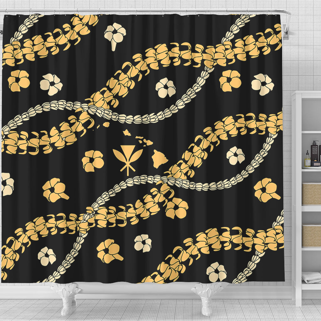 Hawaii Shower Curtain Curve Floral Lei