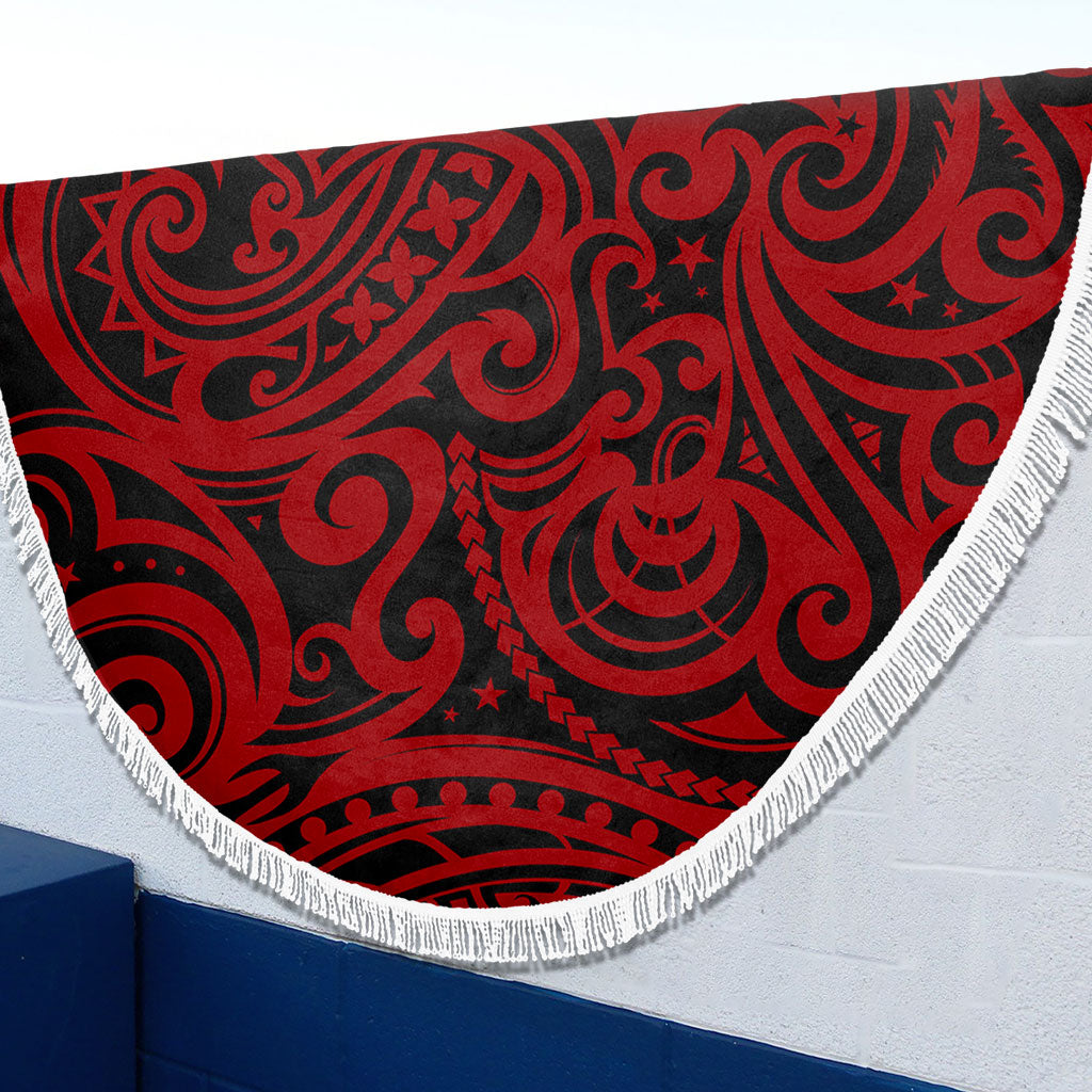 New Zealand Beach Blanket Maori Pattern Tattoo