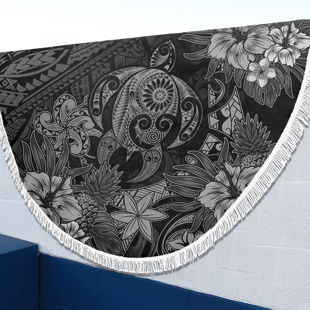 Hawaii Beach Blanket Tribal Polynesia Sea Turtle Design Pacific Dream