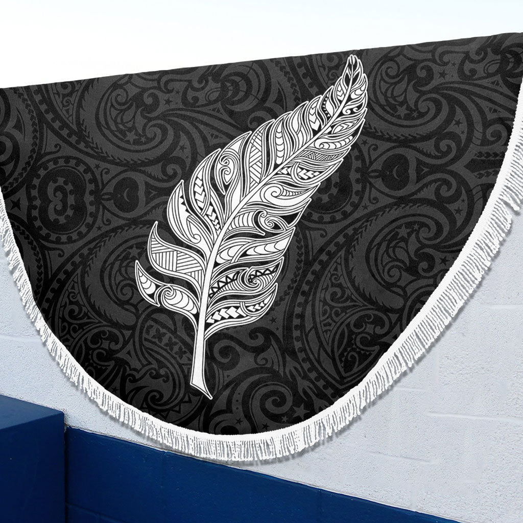 New Zealand Beach Blanket Maori Silver Fern Simple Style