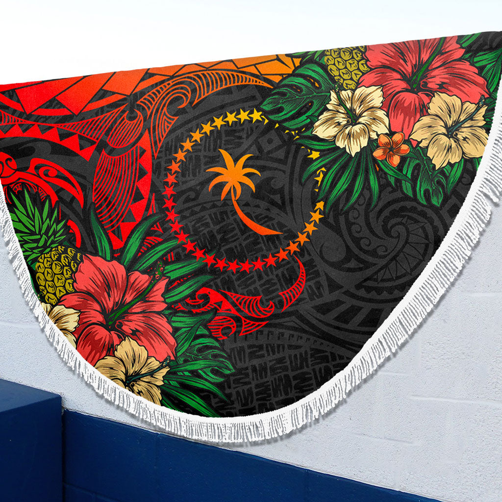 Chuuk State Beach Blanket Polynesian Coat Of Arms Tropical