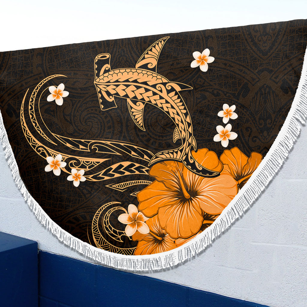 Hawaii Beach Blanket Shark Polynesia Tribal Tattoo