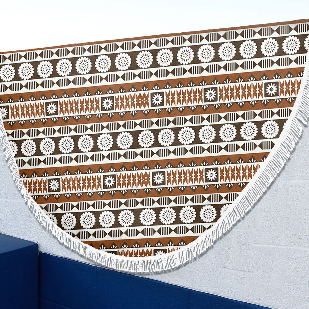 Fiji Beach Blanket Tapa Masi Pattern