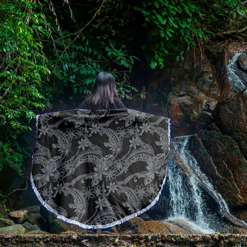 Hawaii Beach Blanket Polynesian Print Fabric And Flower