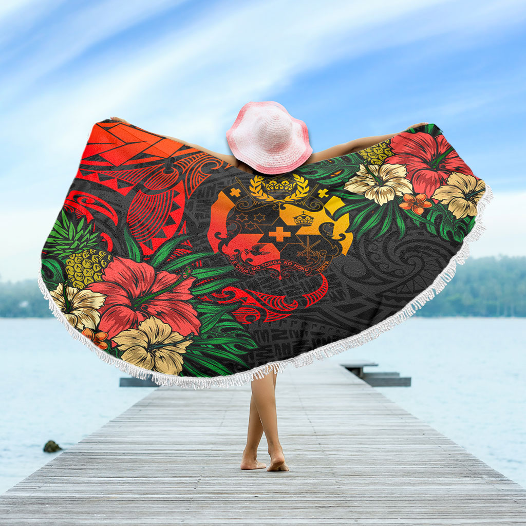 Tonga Beach Blanket Polynesian Coat Of Arms Tropical