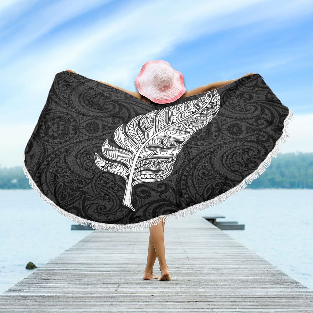 New Zealand Beach Blanket Maori Silver Fern Simple Style