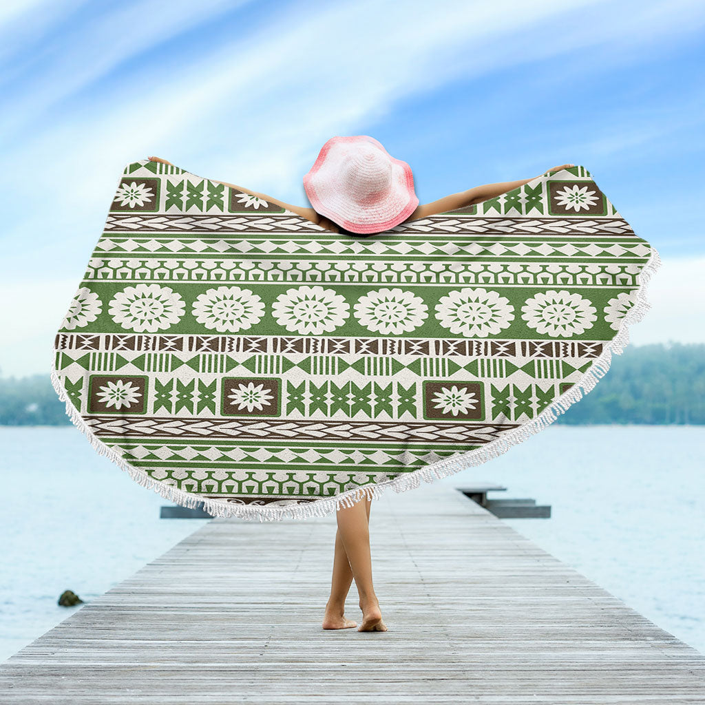 Fiji Beach Blanket Tapa Pattern