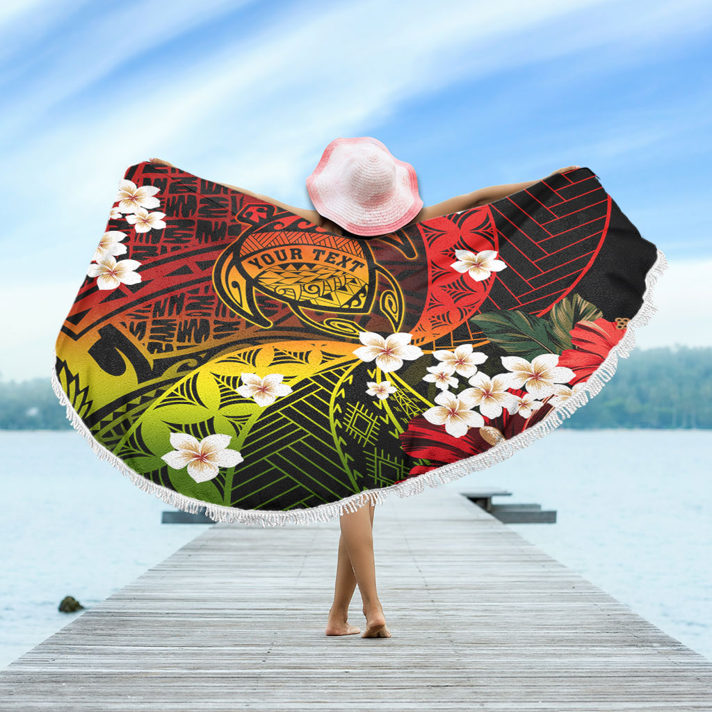 Hawaii Beach Blanket Custom Turtle Style Reggae Tropical