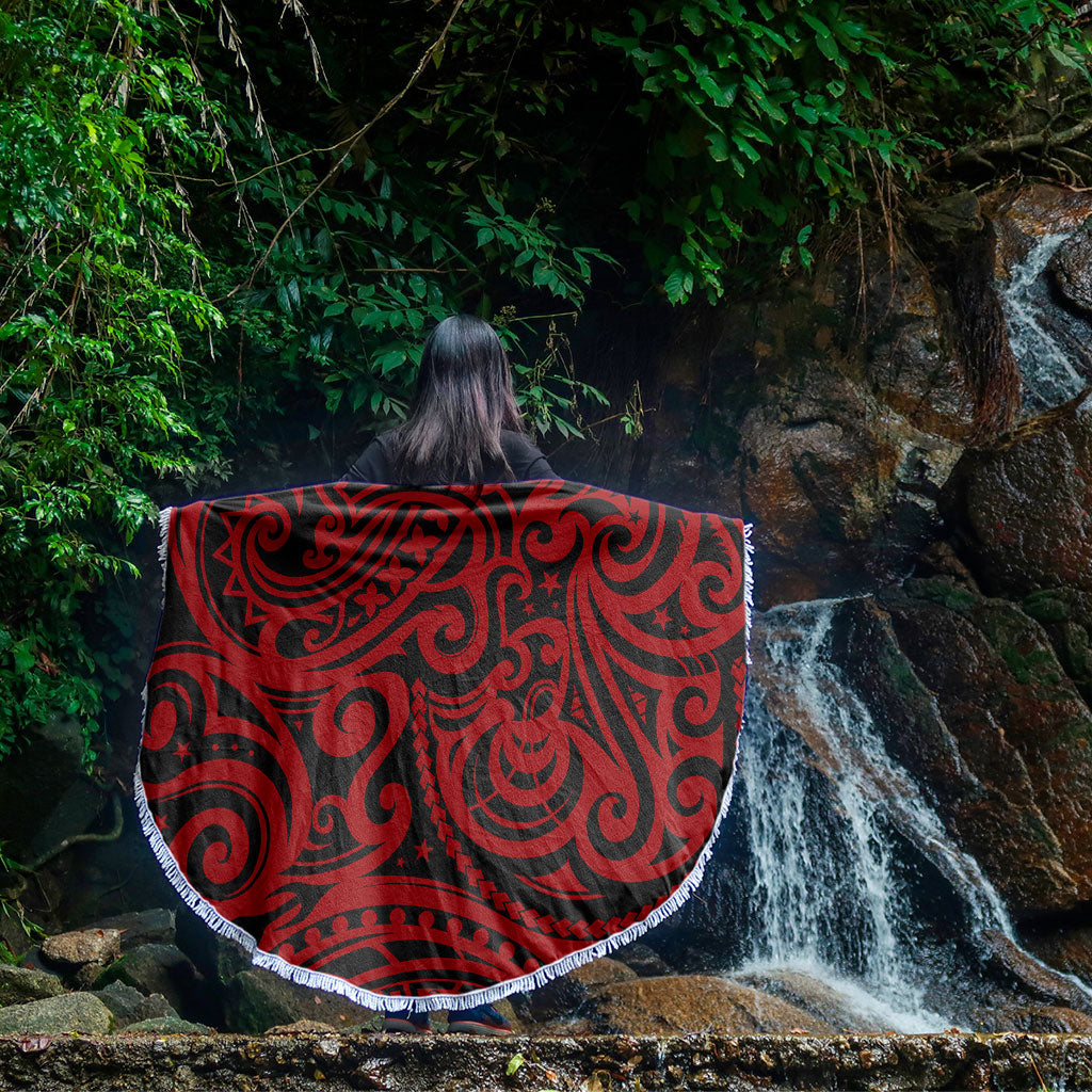 New Zealand Beach Blanket Maori Pattern Tattoo