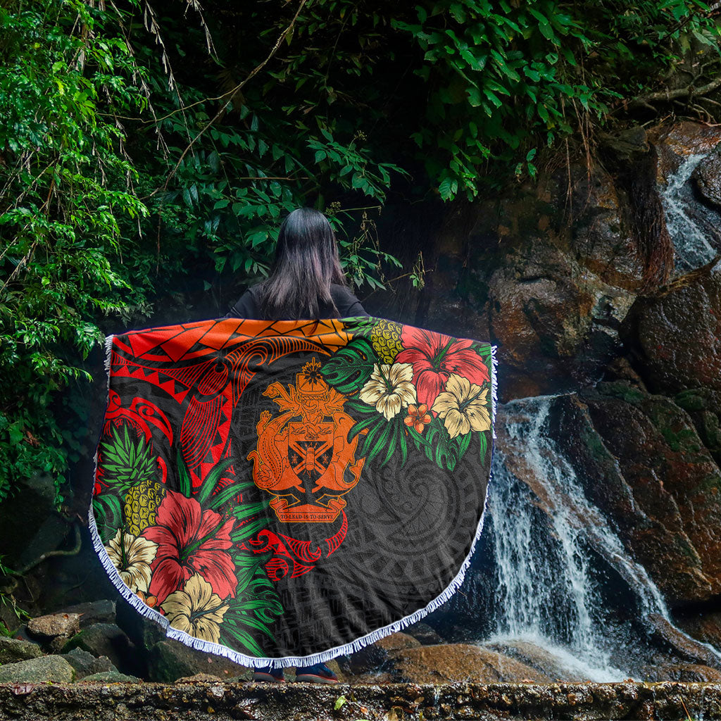 Solomon Islands Beach Blanket Polynesian Coat Of Arms Tropical
