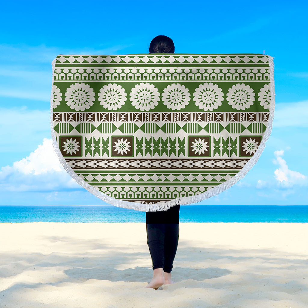 Fiji Beach Blanket Tapa Pattern