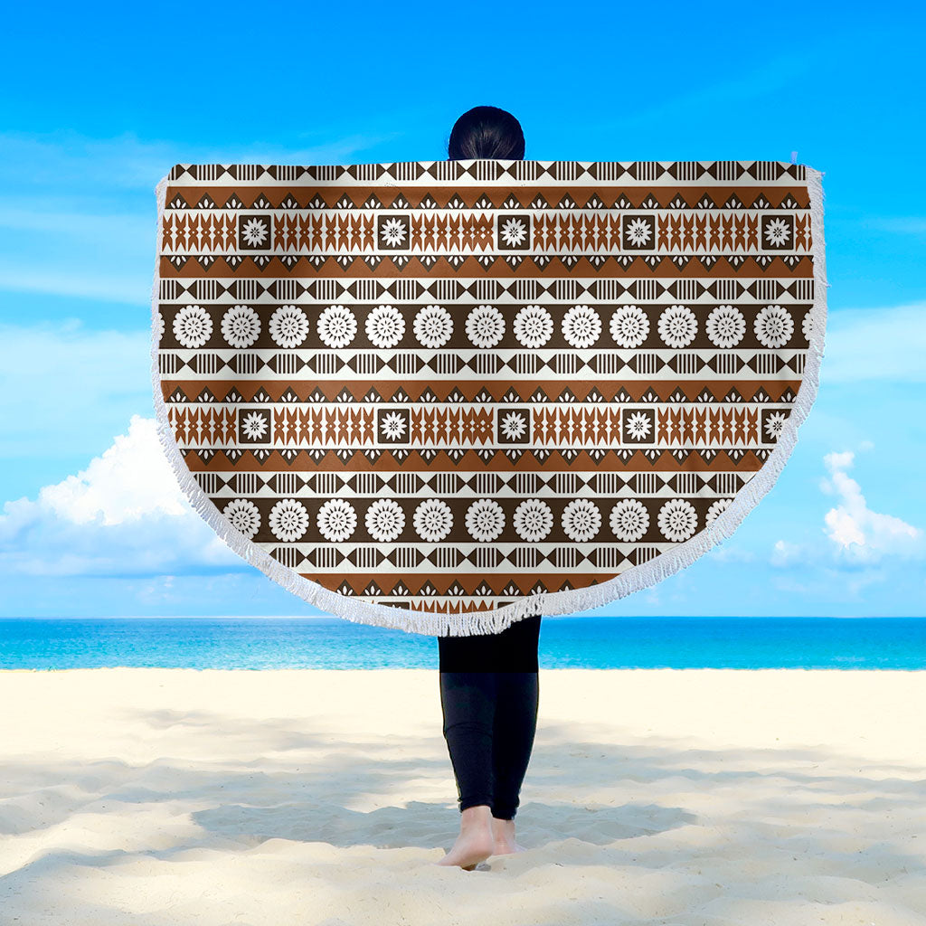 Fiji Beach Blanket Tapa Masi Pattern